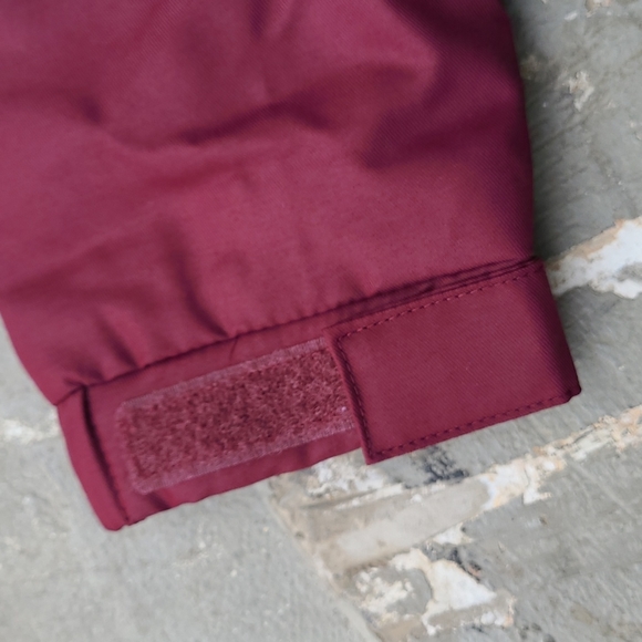 New! Cat & Jack Girls' Lightweight Parka Jacket Burgundy Red Medium - Picture 4 of 9